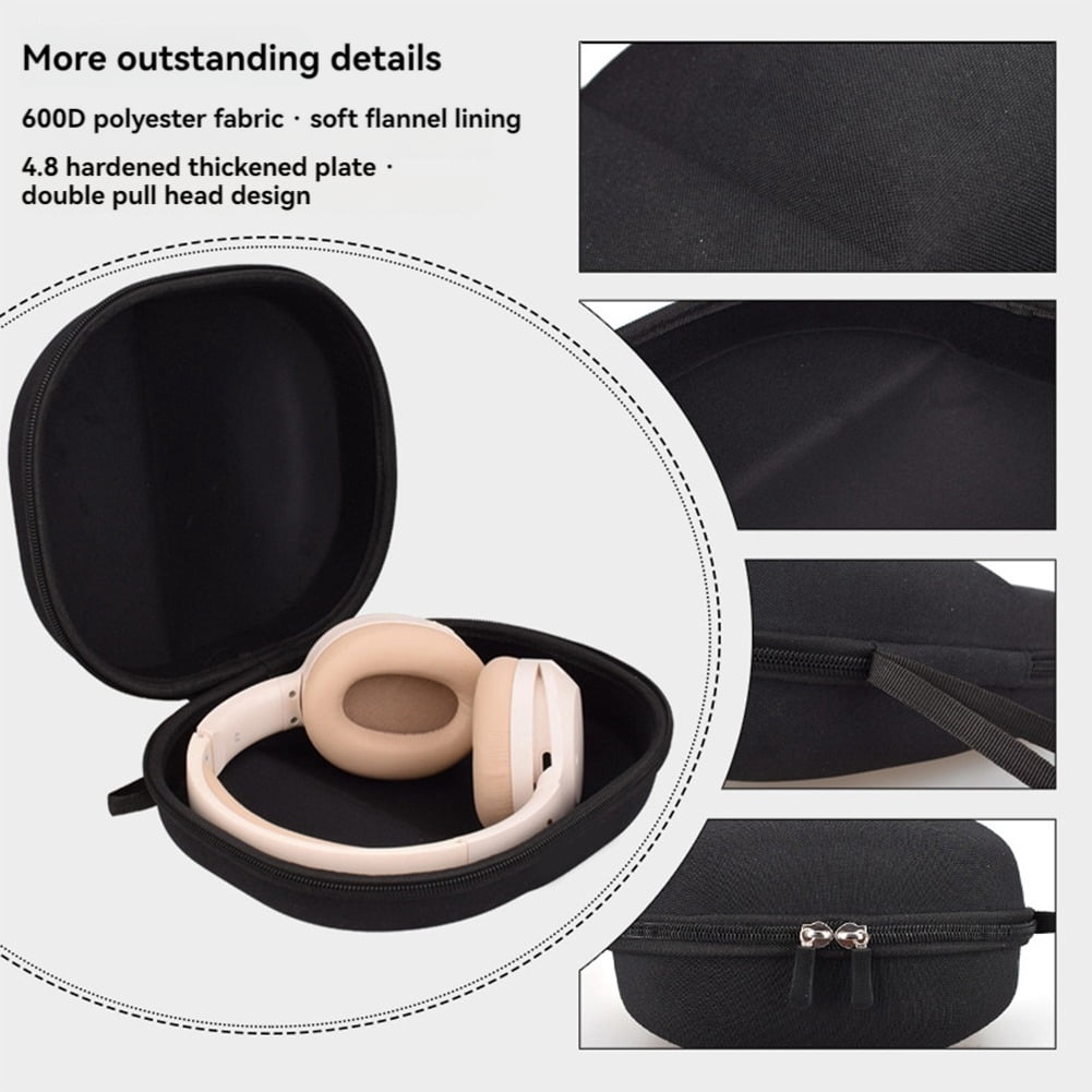 Headphone Case Headphones Storage Bag for Protecting Your Headphone Black Ordinary