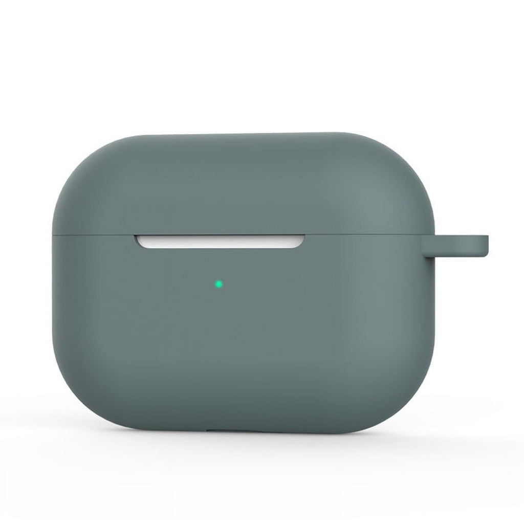 Compatible with AirPods Pro protective case, suitable for AirPods Pro full protection shockproof washable silicone protective case, supports wireless charging, with visible mountain buckle front LED