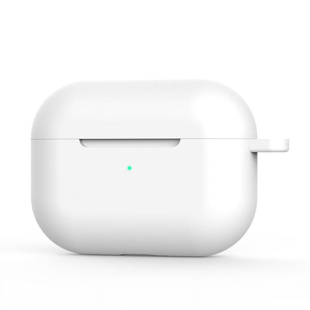 Compatible with AirPods Pro protective case, suitable for AirPods Pro full protection shockproof washable silicone protective case, supports wireless charging, with visible mountain buckle front LED