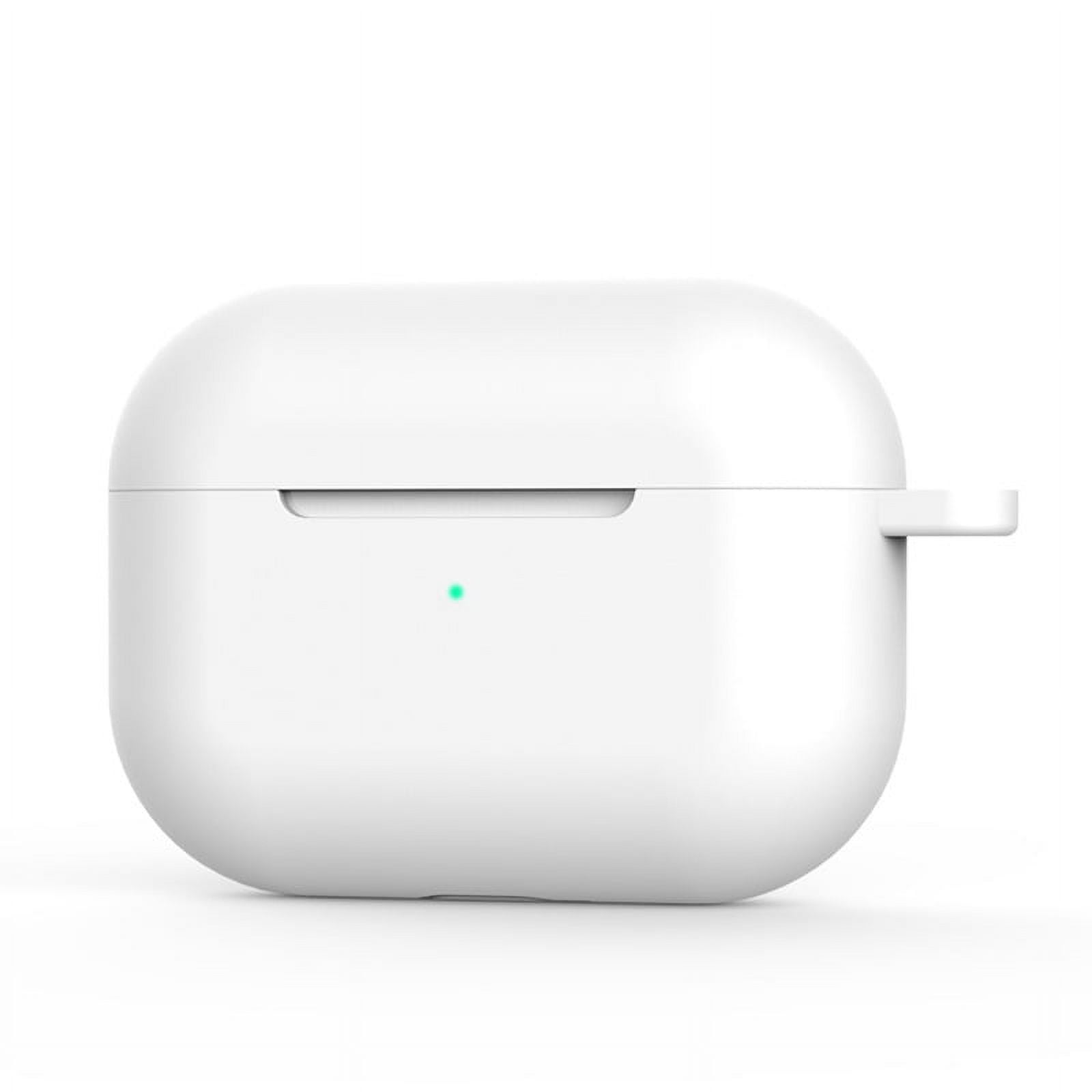 Compatible with AirPods Pro protective case, suitable for AirPods Pro full protection shockproof washable silicone protective case, supports wireless charging, with visible mountain buckle front LED