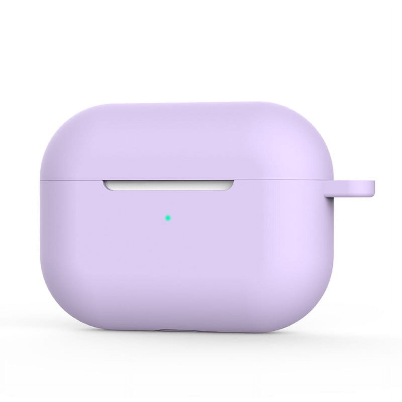 Compatible with AirPods Pro protective case, suitable for AirPods Pro full protection shockproof washable silicone protective case, supports wireless charging, with visible mountain buckle front LED