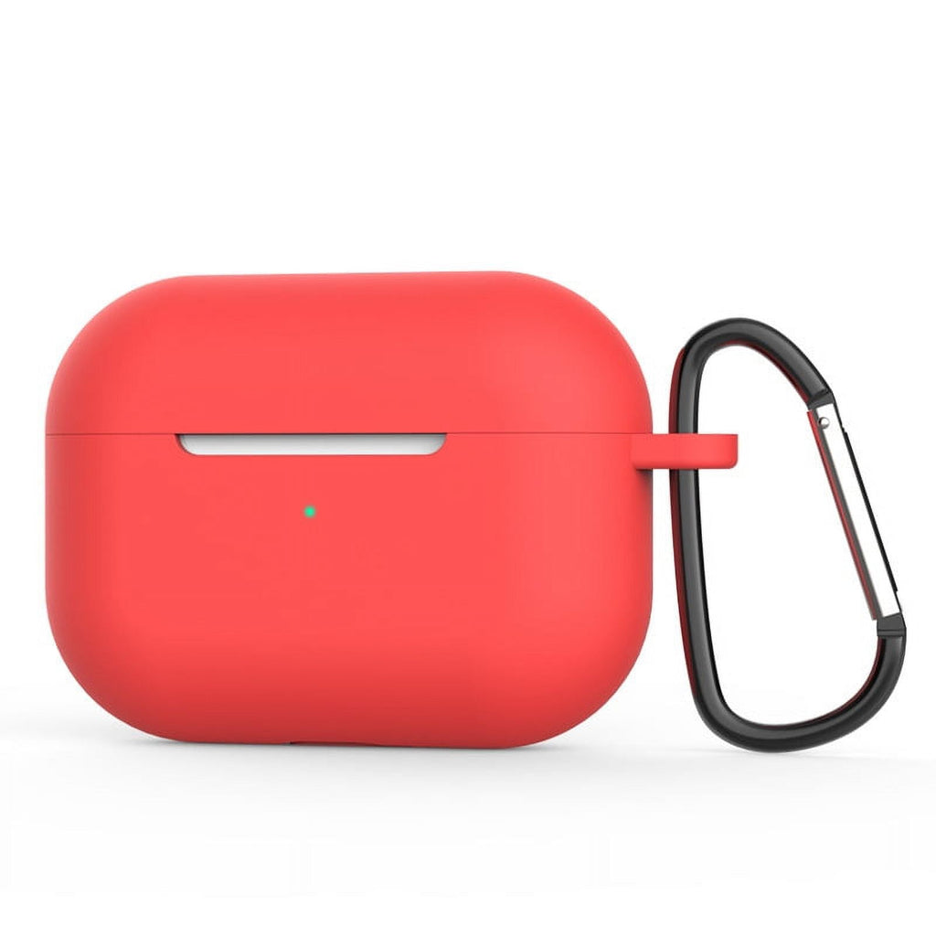 Compatible with AirPods Pro protective case, suitable for AirPods Pro full protection shockproof washable silicone protective case, supports wireless charging, with visible mountain buckle front LED