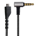 2X Audio Cable Flexible Stereo Gaming Headset Cord Replacement for /5/7 Pro Gaming Headset,2 x Replacement Audio Cable for Gaming Headset,Black &amp; Silver