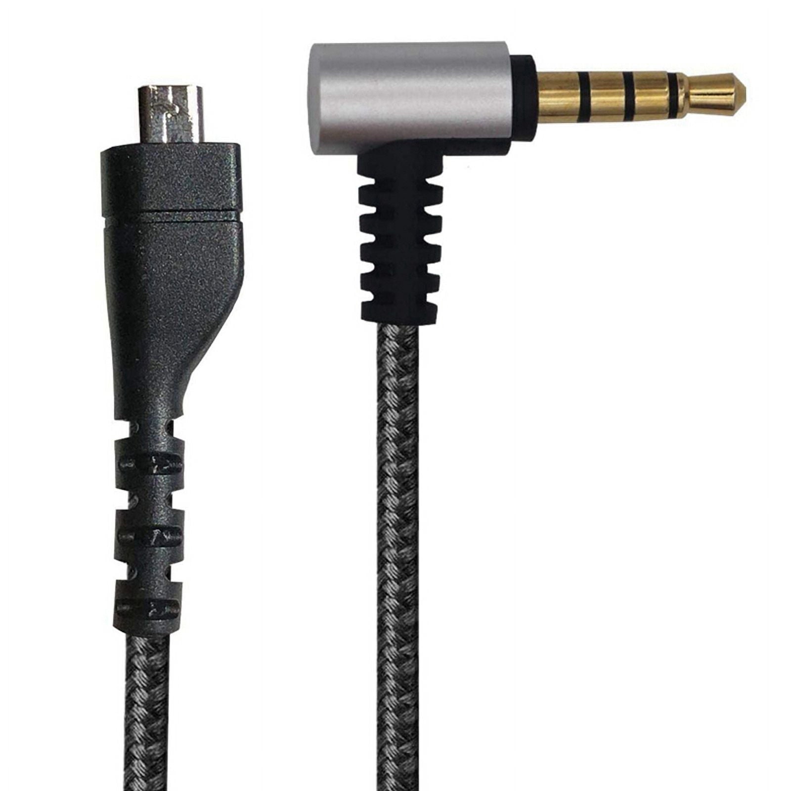 2X Audio Cable Flexible Stereo Gaming Headset Cord Replacement for /5/7 Pro Gaming Headset,2 x Replacement Audio Cable for Gaming Headset,Black &amp; Silver