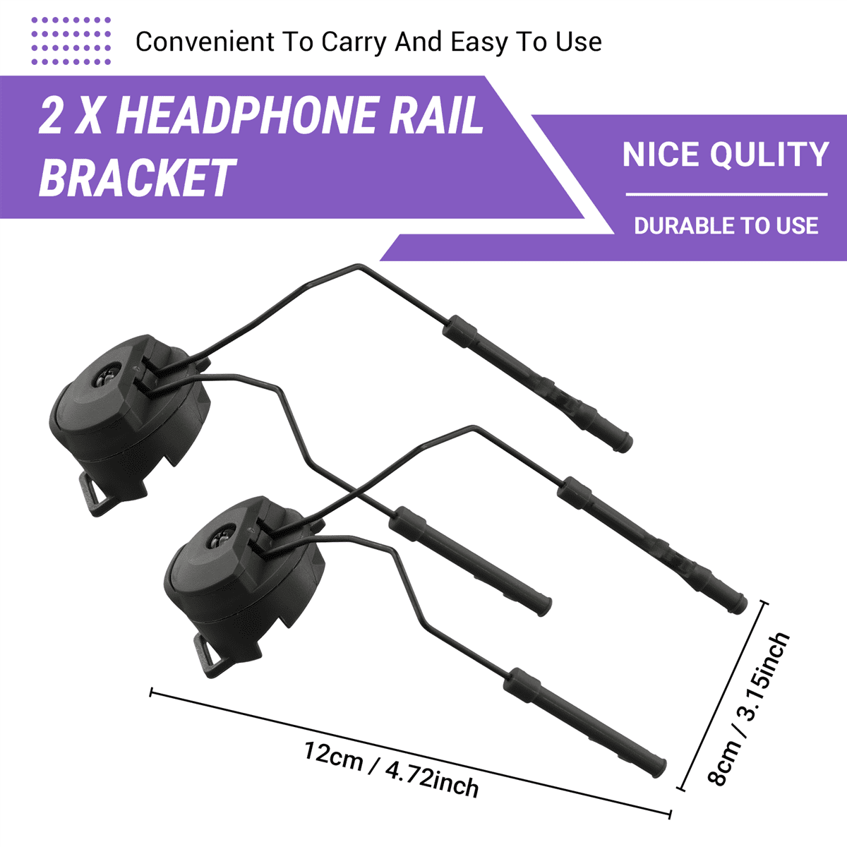 Pickup Headphones Rail Bracket Multi-Angle Adjustable Flip Ear Cups Fixed Bracket Helmet Accessories Green