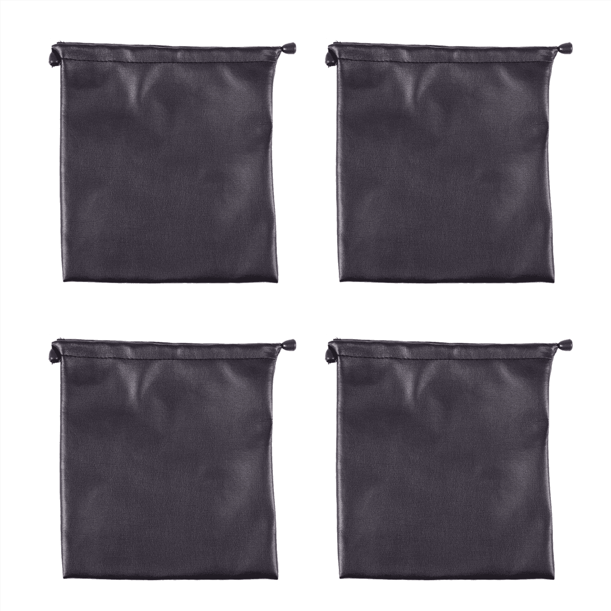 4X PU Leather Soft Storage Bag Pouch Case for Around Earphone -1 DJ Headphone Black