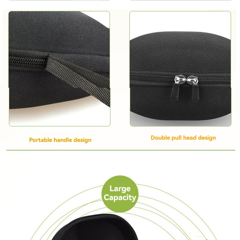 Headphone Case Headphones Storage Bag for Protecting Your Headphone Black Wear-