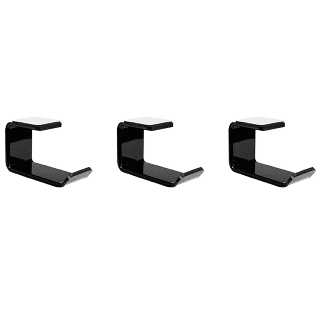 3X Acrylic Headphone Bracket Wall Mounted Headset Holder Desk Display Stand Bracket Hanger Headphone
