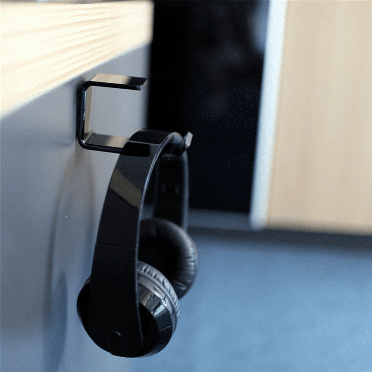 3X Acrylic Headphone Bracket Wall Mounted Headset Holder Desk Display Stand Bracket Hanger Headphone