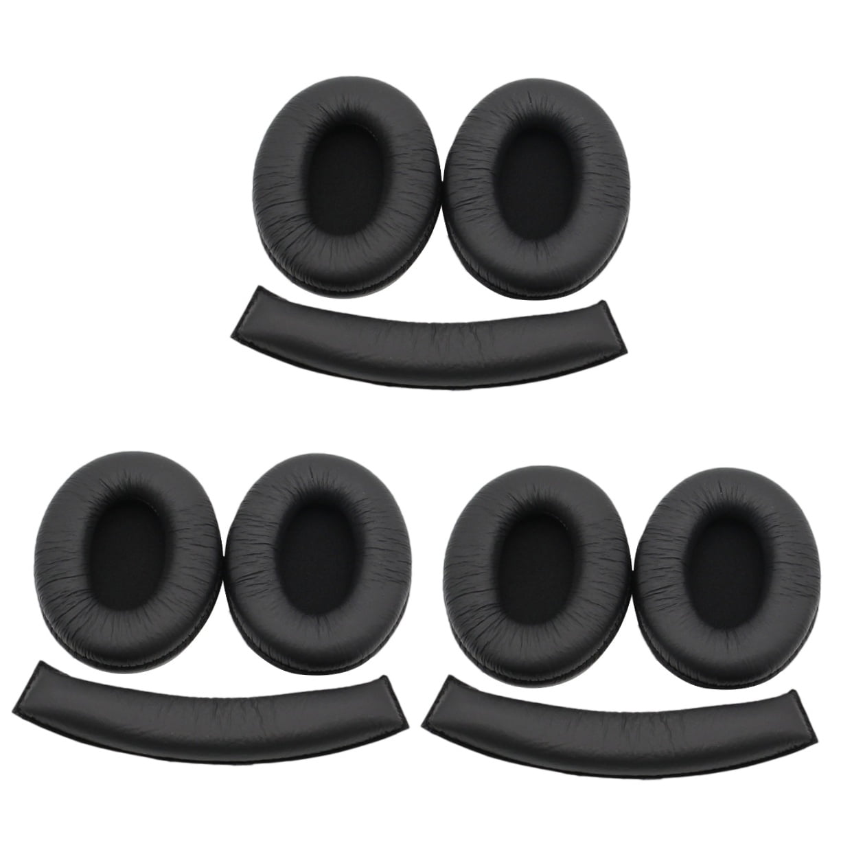 3 PCS Headphone Accessories Replacement Ear Pads Cushion Black