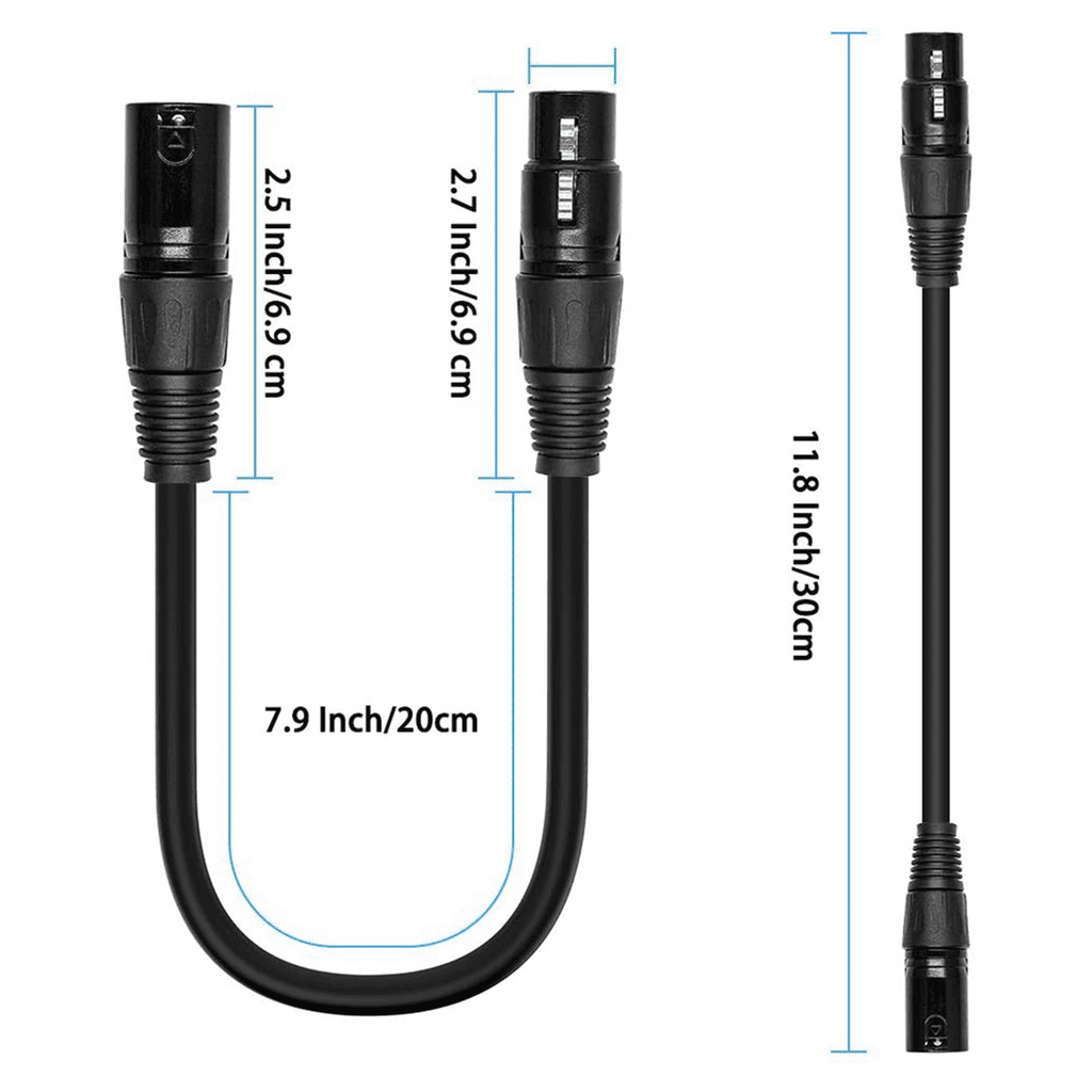 5X XLR Male 3 Pin to XLR Female 5 Pin &amp; XLR Female 3 Pin to XLR Male 5 Pin Audio Cable, for Microphone Light