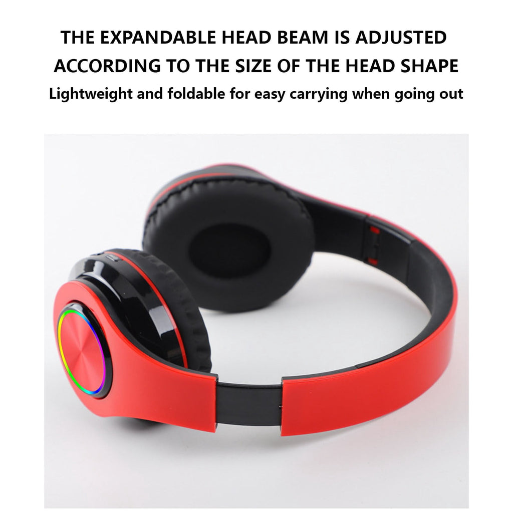 Over Ear Wireless Headphones with Microphone, Low Latency for Gaming, Comfortable Foldable Design for Work, Travel, and Study