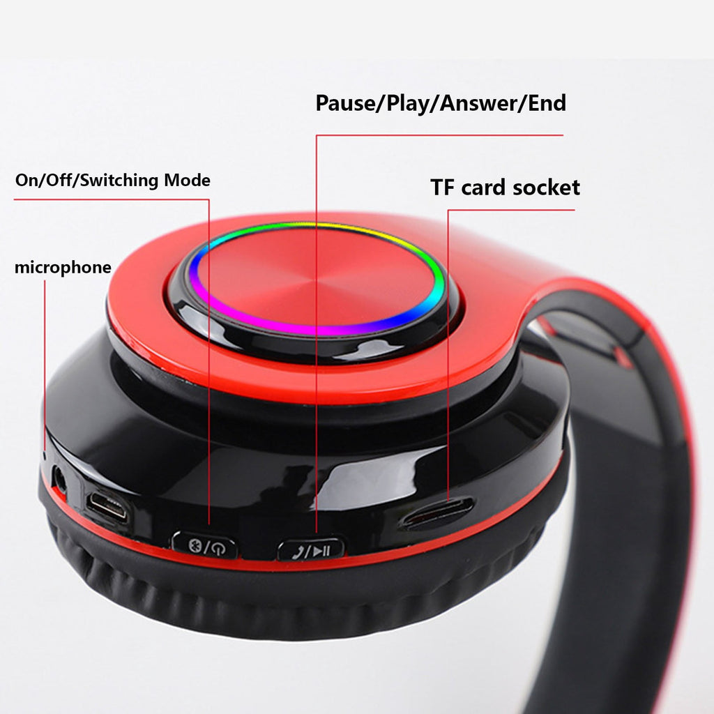 Over Ear Wireless Headphones with Microphone, Low Latency for Gaming, Comfortable Foldable Design for Work, Travel, and Study