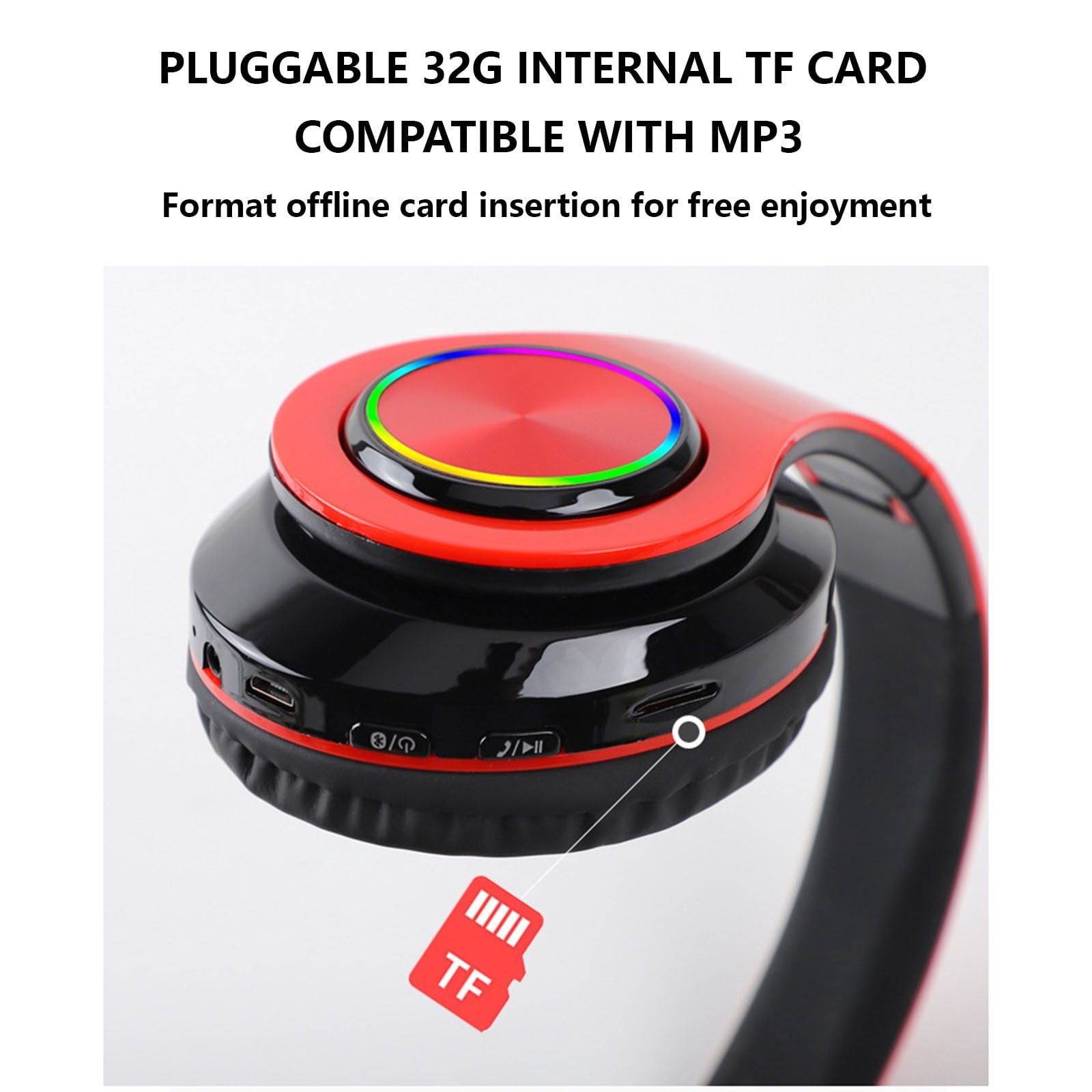Over Ear Wireless Headphones with Microphone, Low Latency for Gaming, Comfortable Foldable Design for Work, Travel, and Study