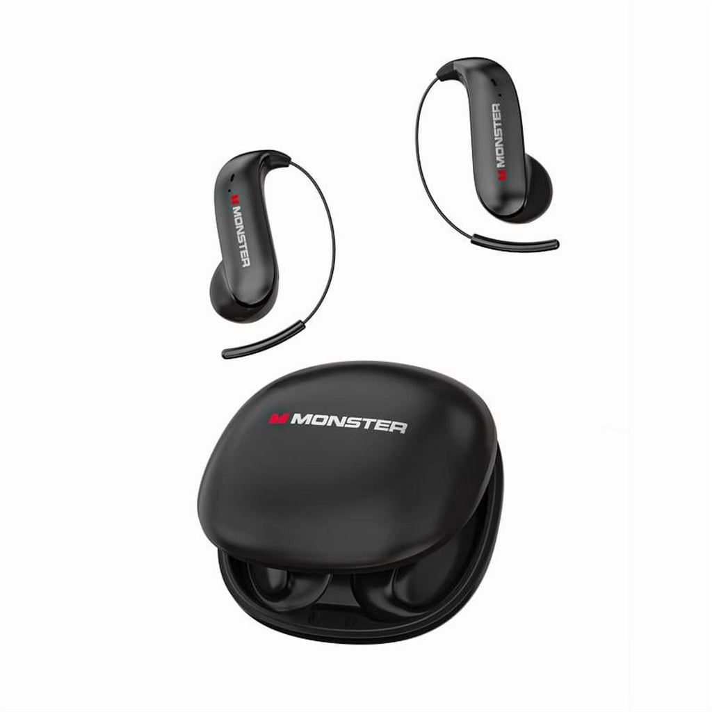 Monster Ear Buds-Bluetooth Headphones with Zero‑Gravity Titanium Ear‑Hook Design, Noise Isolation, 145H Playtime Wireless Earbuds Headset Bluetooth 6.0, IPX5 Waterproof