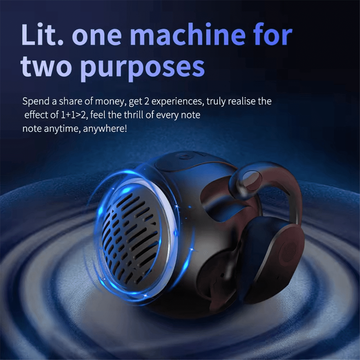 2-in-1 True Wireless Earphone with Speaker JM13 Pro Sports Earbuds with Heavy  and Ambient Lighting Effects,B