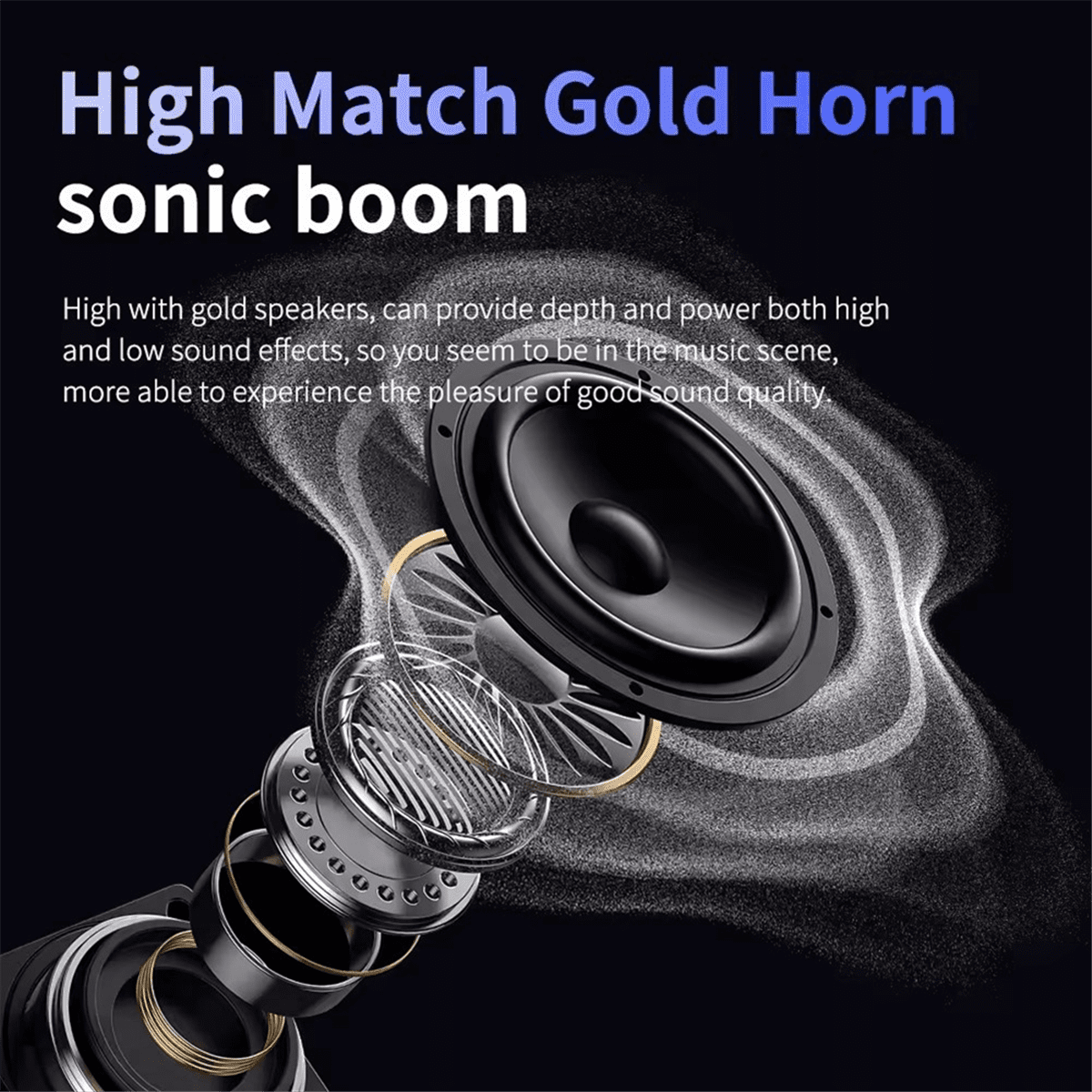 2-in-1 True Wireless Earphone with Speaker JM13 Pro Sports Earbuds with Heavy  and Ambient Lighting Effects,B