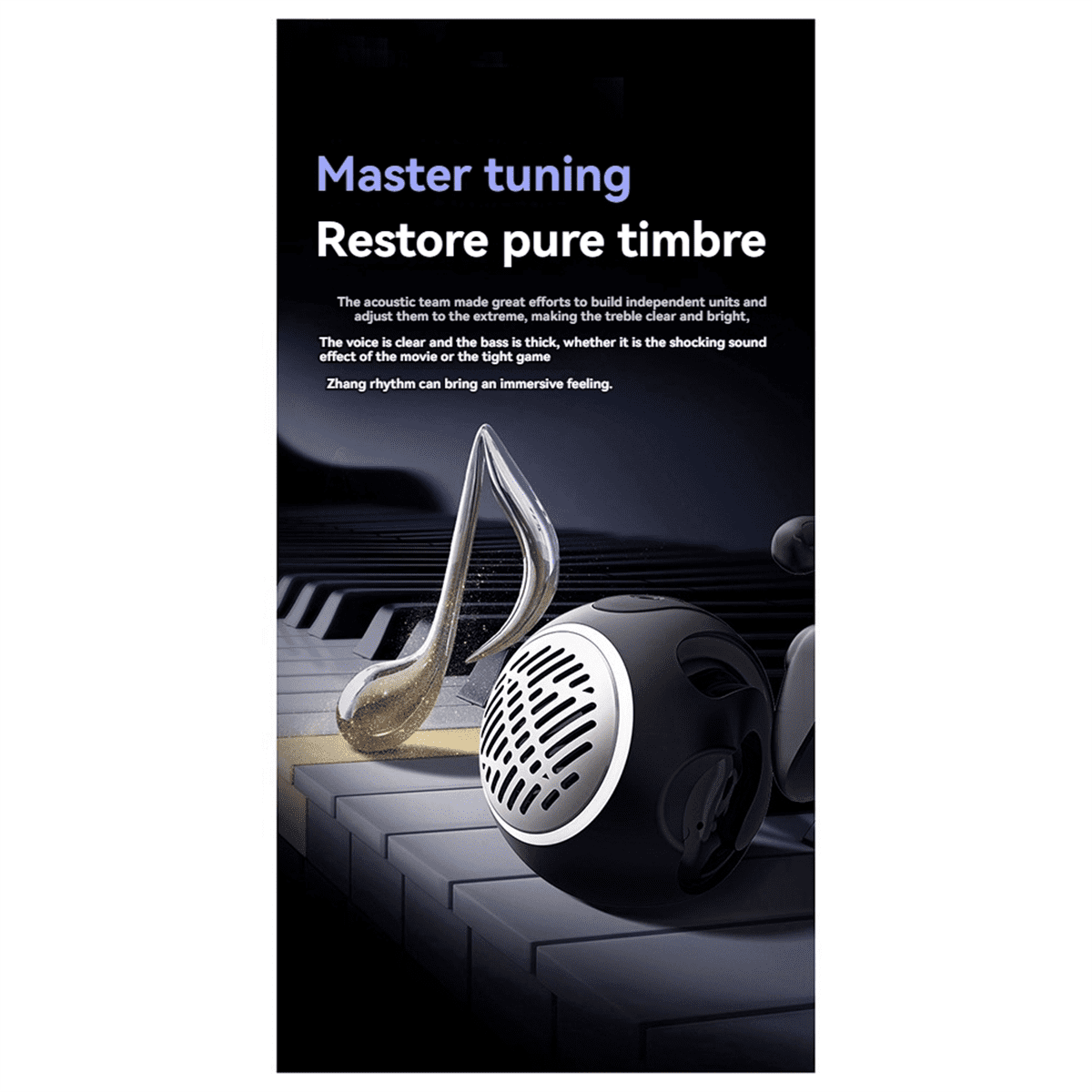 2-in-1 True Wireless Earphone with Speaker JM13 Pro Sports Earbuds with Heavy  and Ambient Lighting Effects,B