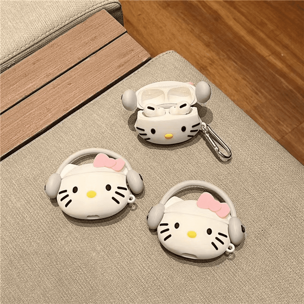 HELANHO Cartoon Stitch Silicone Protective Case for Airpods Pro 2 Wireless Earbuds Charger with Carabiner Clip - Anti-Scratch Cover QQH63-2474