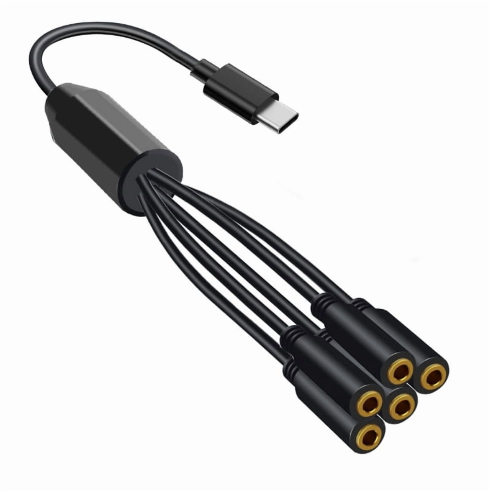 USB C To 3.5mm Headphone Adapter Type C to 3.5mm Female Audio Sharing Splitter Cable for Smartphones Headphones Speaker