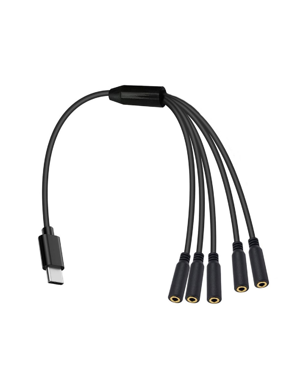 USB C To 3.5mm Headphone Adapter Type C to 3.5mm Female Audio Sharing Splitter Cable for Smartphones Headphones Speaker