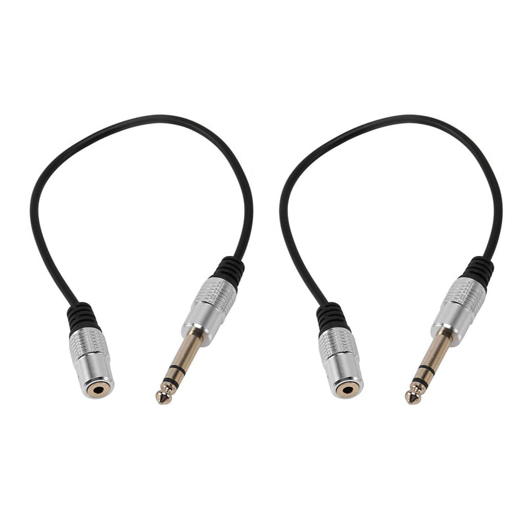 2X 1/4 Inch to 3.5mm Stereo Adapter Cable 6.35mm Male to 3.5mm Female Quarter Inch Headphone Jack Converter
