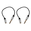 2X 1/4 Inch to 3.5mm Stereo Adapter Cable 6.35mm Male to 3.5mm Female Quarter Inch Headphone Jack Converter