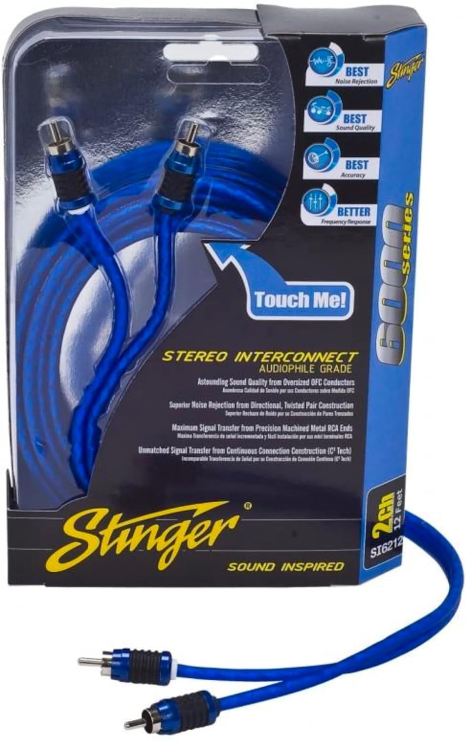 3 FT 6000 Series Audiophile Grade RCA Interconnect Cable, Subwoofer Cable (, 3 feet)