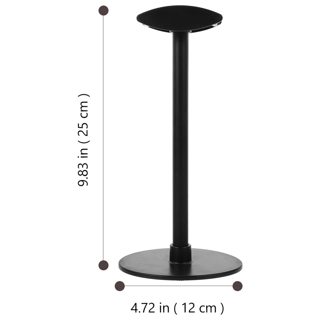 Mic Detachable Headphone Display Stand 25x12x9.5cm Black