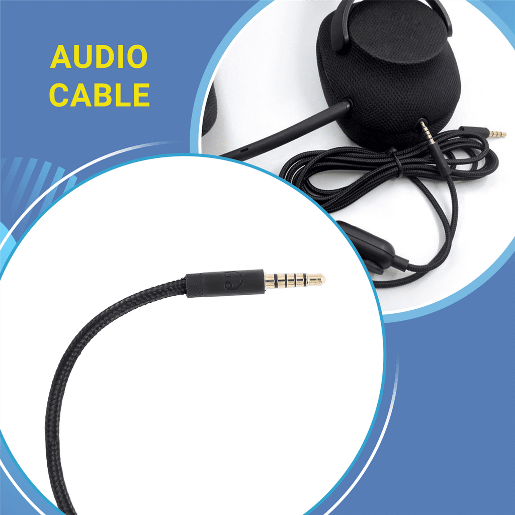Headset Cable for G433 G233 GPRO X Universal Game Headset Audio Cable 2M,1 x Audio cable,Black