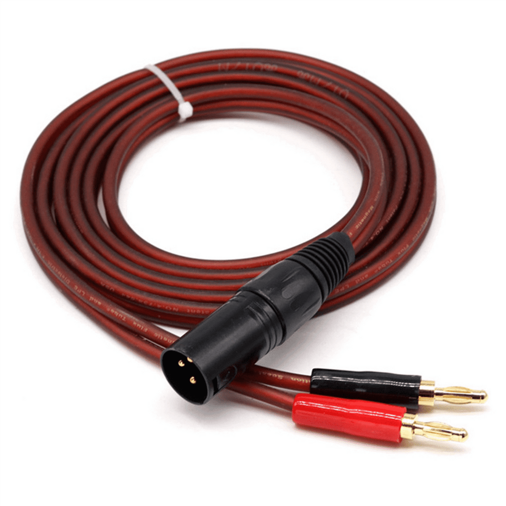 4X XLR to Banana Speaker Cable,XLR 3 Pin Female to Dual Banana Plugs Audio Cable, Gold-Plated 4mm Plug to XLR3 Pro HiFi