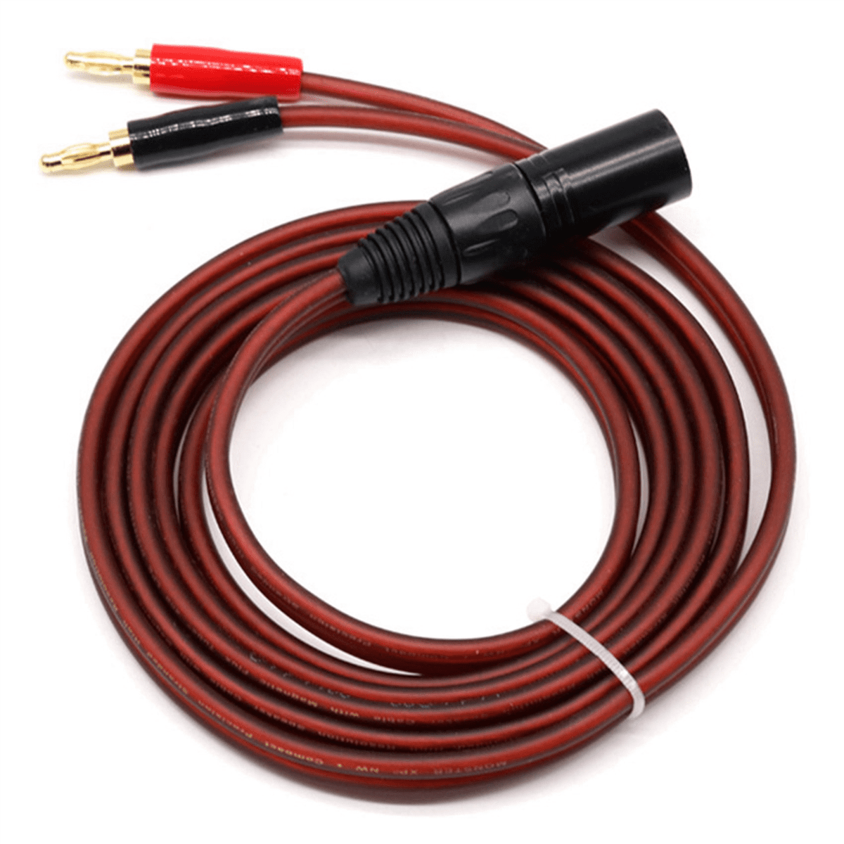 4X XLR to Banana Speaker Cable,XLR 3 Pin Female to Dual Banana Plugs Audio Cable, Gold-Plated 4mm Plug to XLR3 Pro HiFi