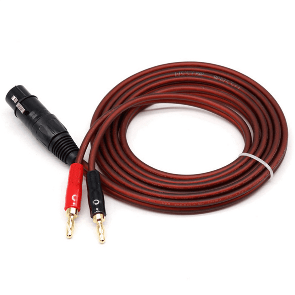 4X XLR to Banana Speaker Cable,XLR 3 Pin Female to Dual Banana Plugs Audio Cable, Gold-Plated 4mm Plug to XLR3 Pro HiFi