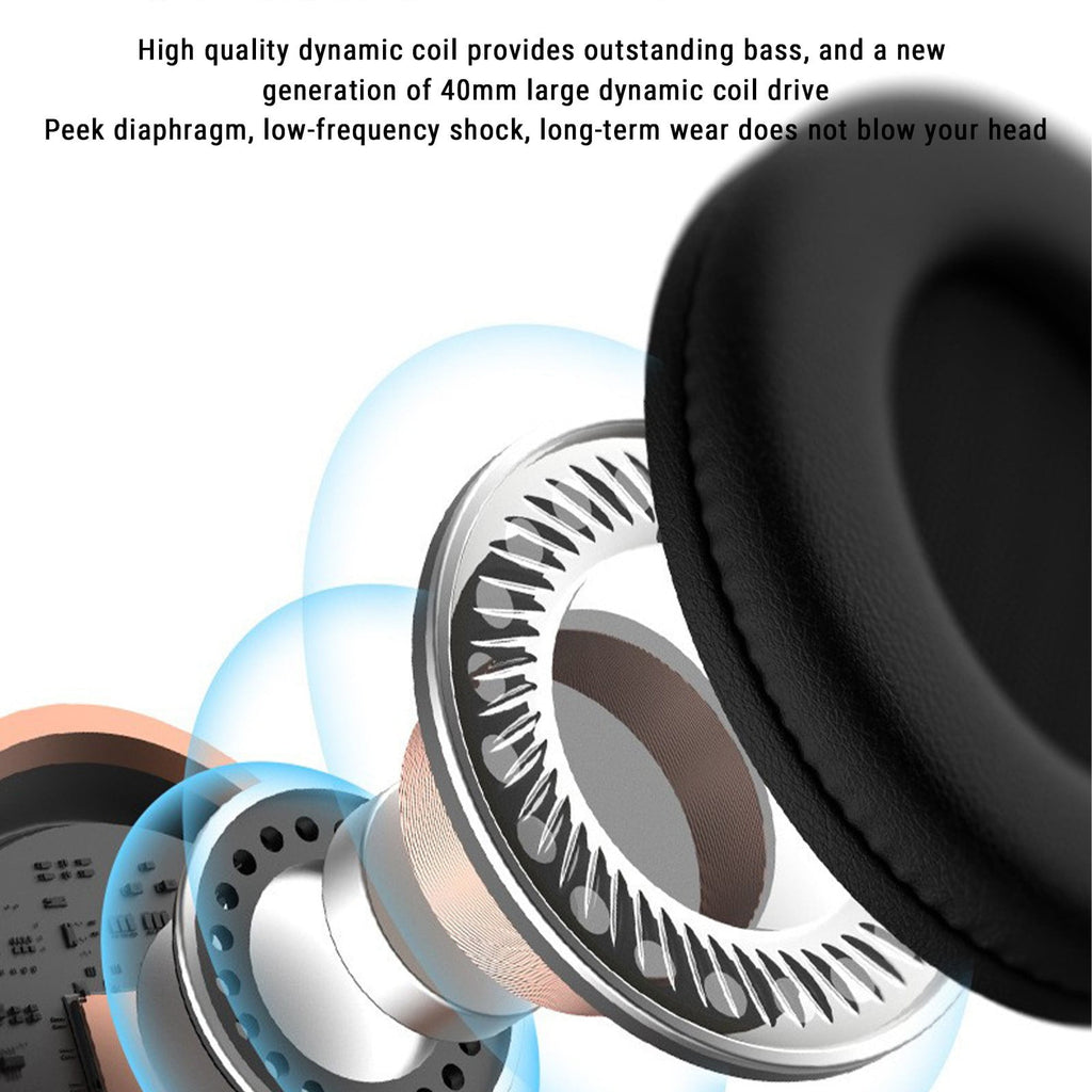 Wireless Headphones, Bluetooth 5.0 with LED Light Effects and Foldable Design for Work, Gaming, Workout, in Blue, Green, Pink