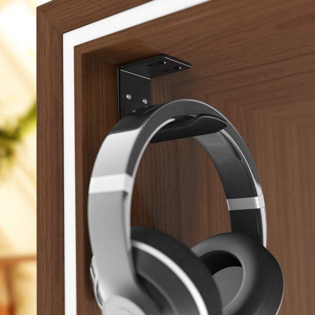 unbranded  2 PCS Headphone Stand Headphones Wall Mount Computer Headset Holder Black