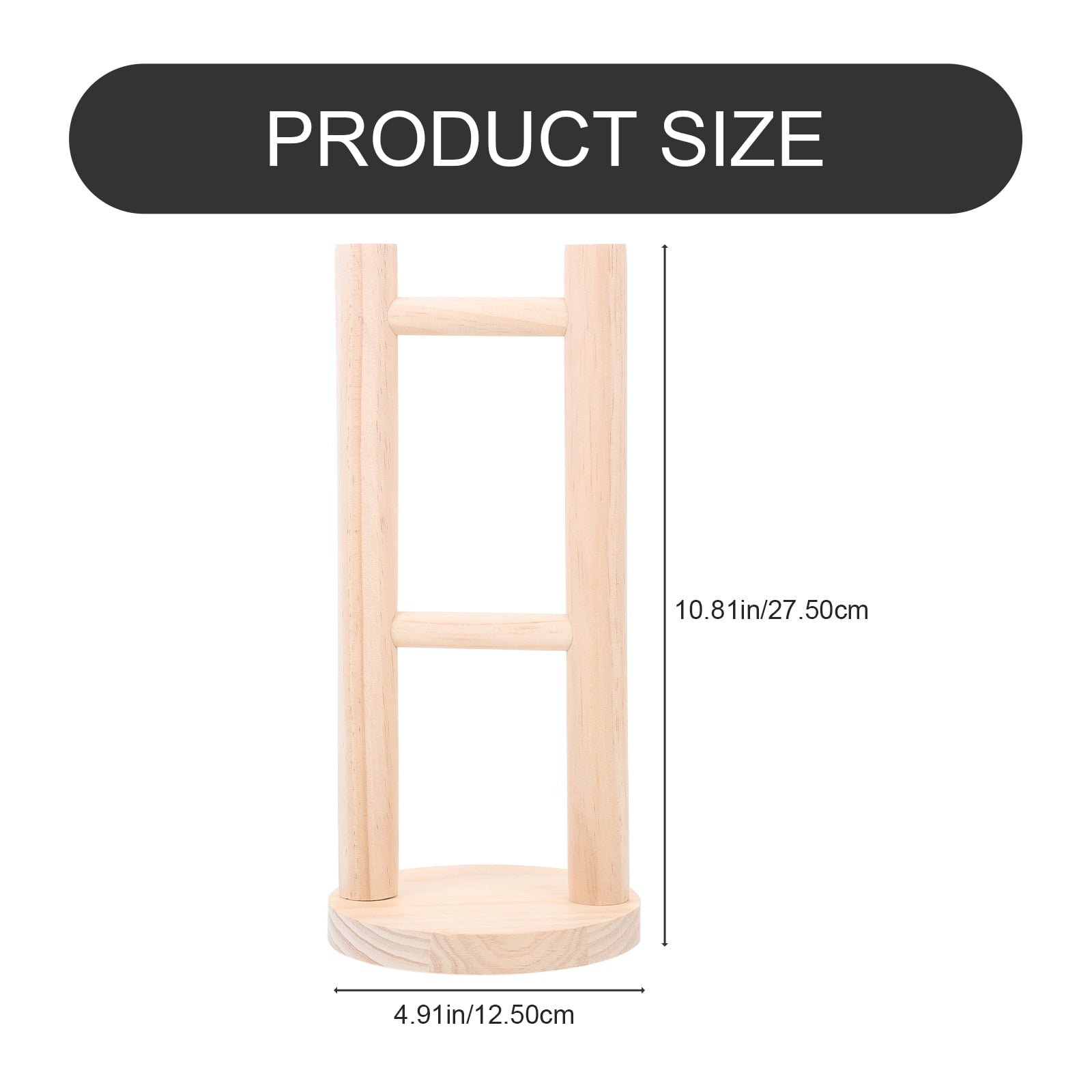 WASHWEPE Headset Display Stand Light Brown Wood 1Pcs 10.8X4.9X4.9In