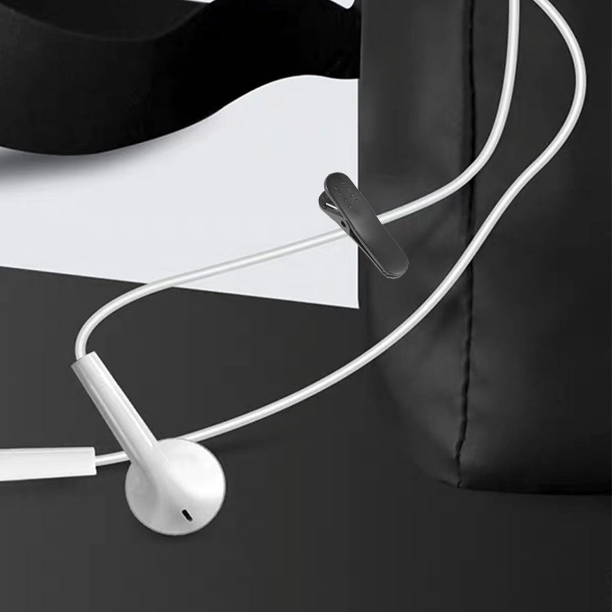 2 Pack Headphone Cable Clamp Holder Mobile Headset Clip Earphone Fitness