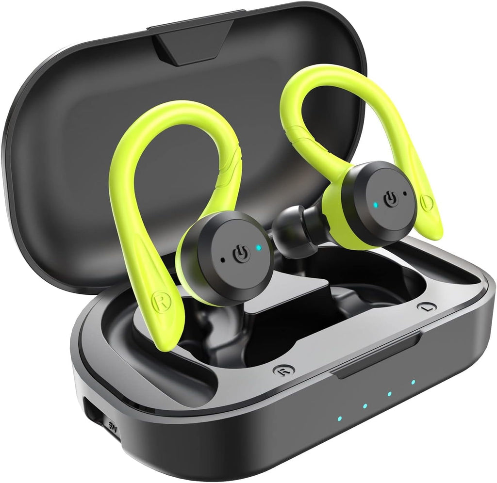 Bluetooth Headphones True Wireless Earbuds with Charging Case IPX7 Waterproof Stereo Sound Earphones Built-in Mic in-Ear Headsets for Sport Running Black