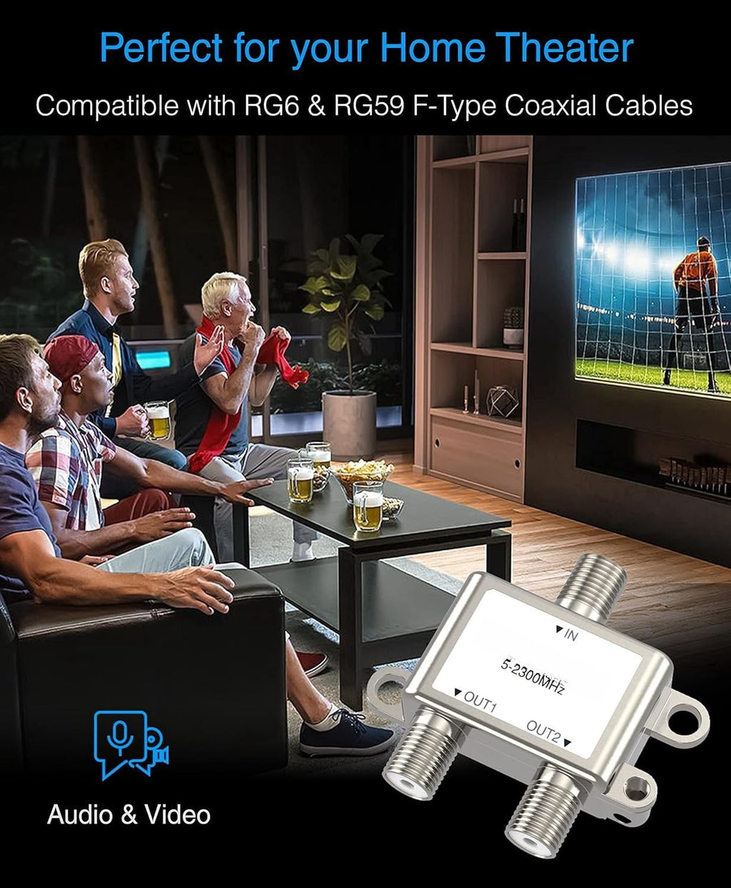 RG6 Coaxial  (3FT, 90? Angled to 90? Angled Connector Pin,  Plated, Triple Shielded) - Digital Audio Video Coax  Cord for HDTV, CATV, Modem,  Receivers