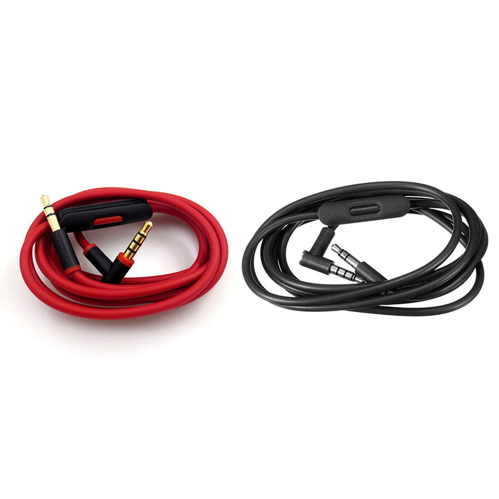 2x Remote Talk Audio Cable for Studio, Executive, Mixer, , Wireless, and Pro Headphones(Black+),2 x Audio Cable,Black-Red &amp; Black