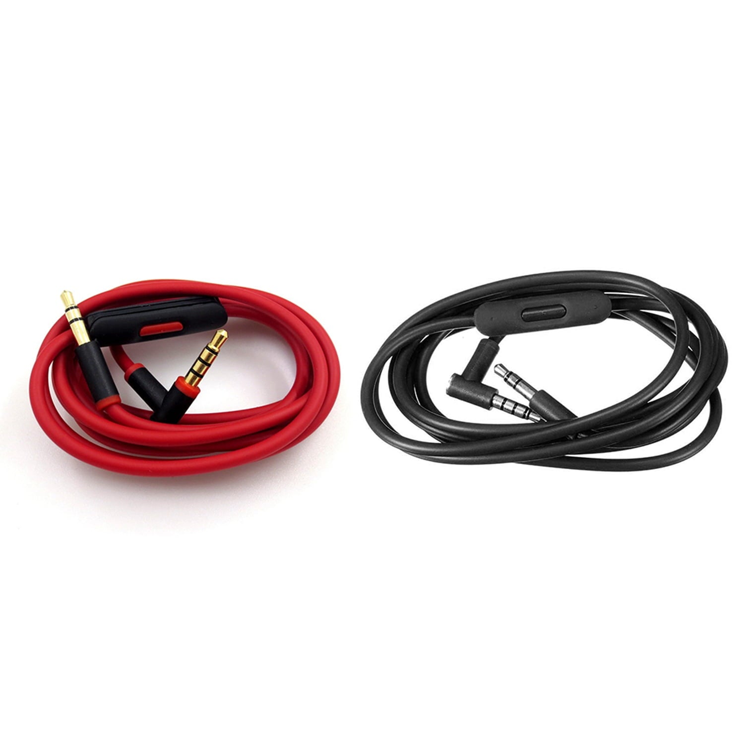 2x Remote Talk Audio Cable for Studio, Executive, Mixer, , Wireless, and Pro Headphones(Black+),2 x Audio Cable,Black-Red &amp; Black