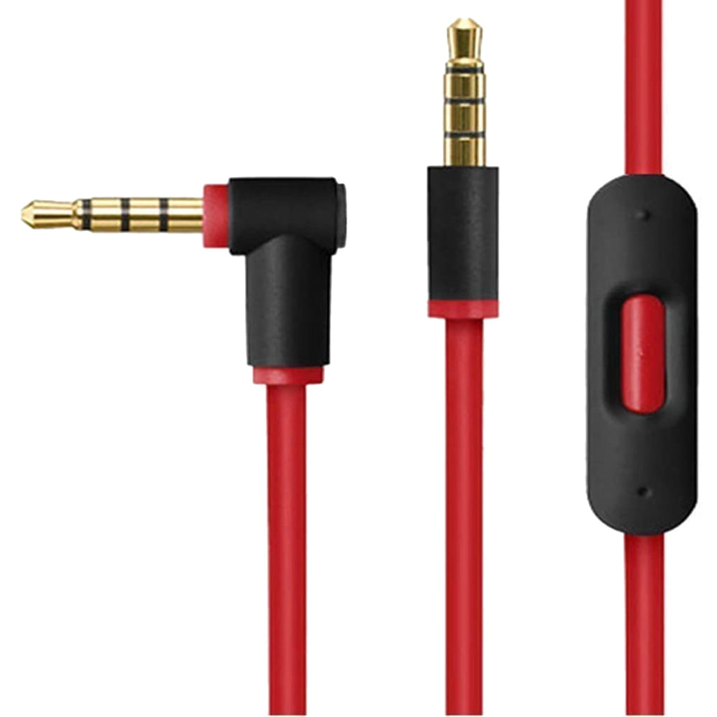 2x Remote Talk Audio Cable for Studio, Executive, Mixer, , Wireless, and Pro Headphones(Black+),2 x Audio Cable,Black-Red &amp; Black