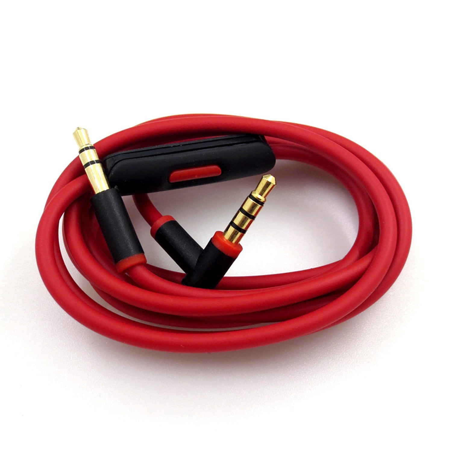 2x Remote Talk Audio Cable for Studio, Executive, Mixer, , Wireless, and Pro Headphones(Black+),2 x Audio Cable,Black-Red &amp; Black