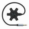 Headsets Adapter Microphones Headphone Splitter 3.5mm Male to 3.5mm Female 5 Port Adapter Cable for PC Smartphones