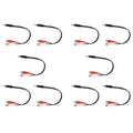 10X 3.5mm Stereo Adapter Headphone Jack to 2 Jack Adapter Audio Cable, 3.5mm Male to 2X Female