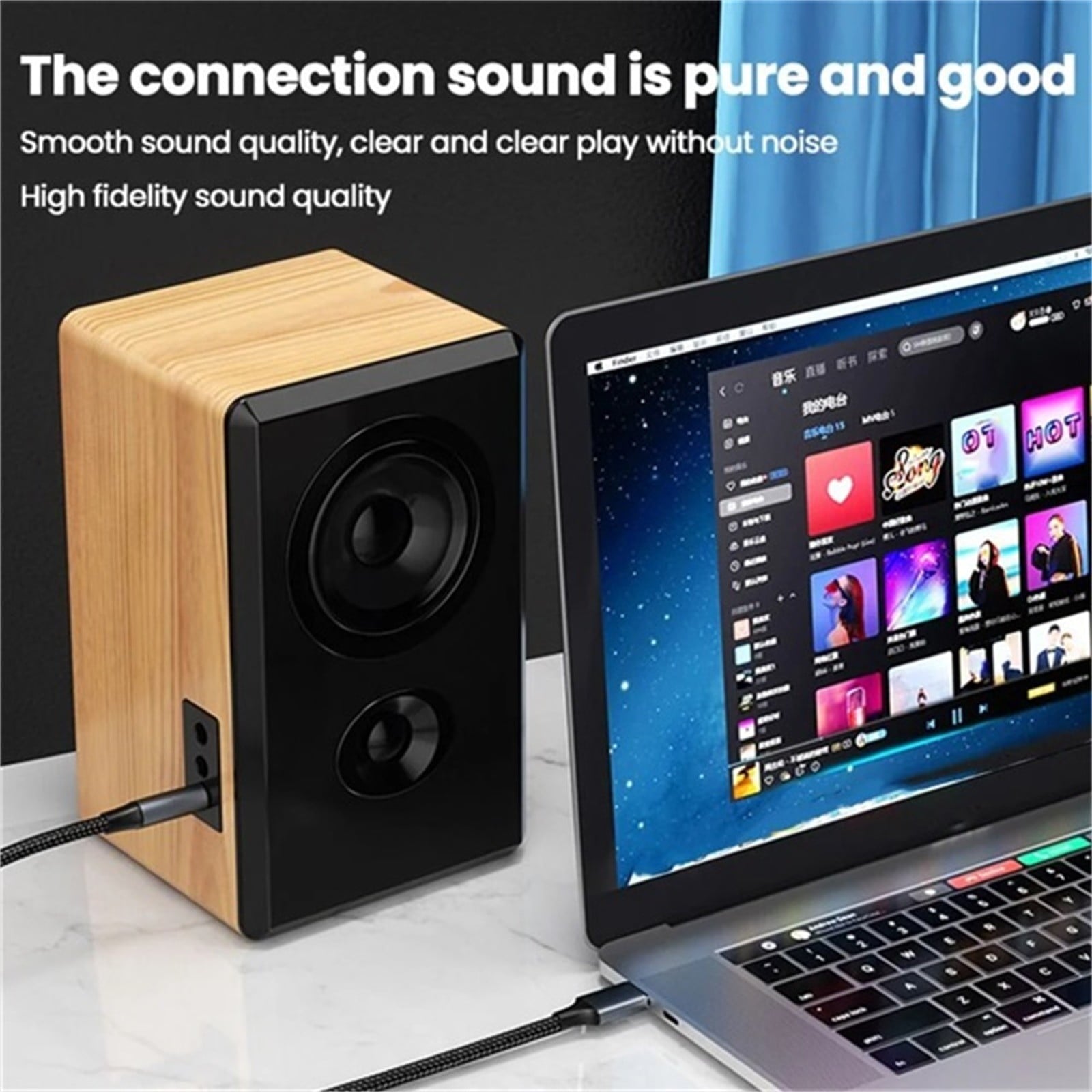 2Pcs Black USB to 3.5mm Audio Male to Male Stereo USB A to 3.5 Jack AUX Adapter Wire Headphone Speaker for Headphones Speaker PC Laptop,Not for Charging