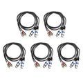5X Hifi Audio Cable 2 Male to Xlr 3 Pin Female Mixing Console Amplifier Dual Xlr to Dual Shileded Cable 1.5M