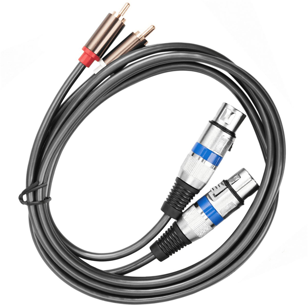 5X Hifi Audio Cable 2 Male to Xlr 3 Pin Female Mixing Console Amplifier Dual Xlr to Dual Shileded Cable 1.5M