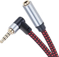 Audio Mic Extension Cable 3Ft,90 Degree TRRS 3.5mm Aux Headphone Extender 4-Pole