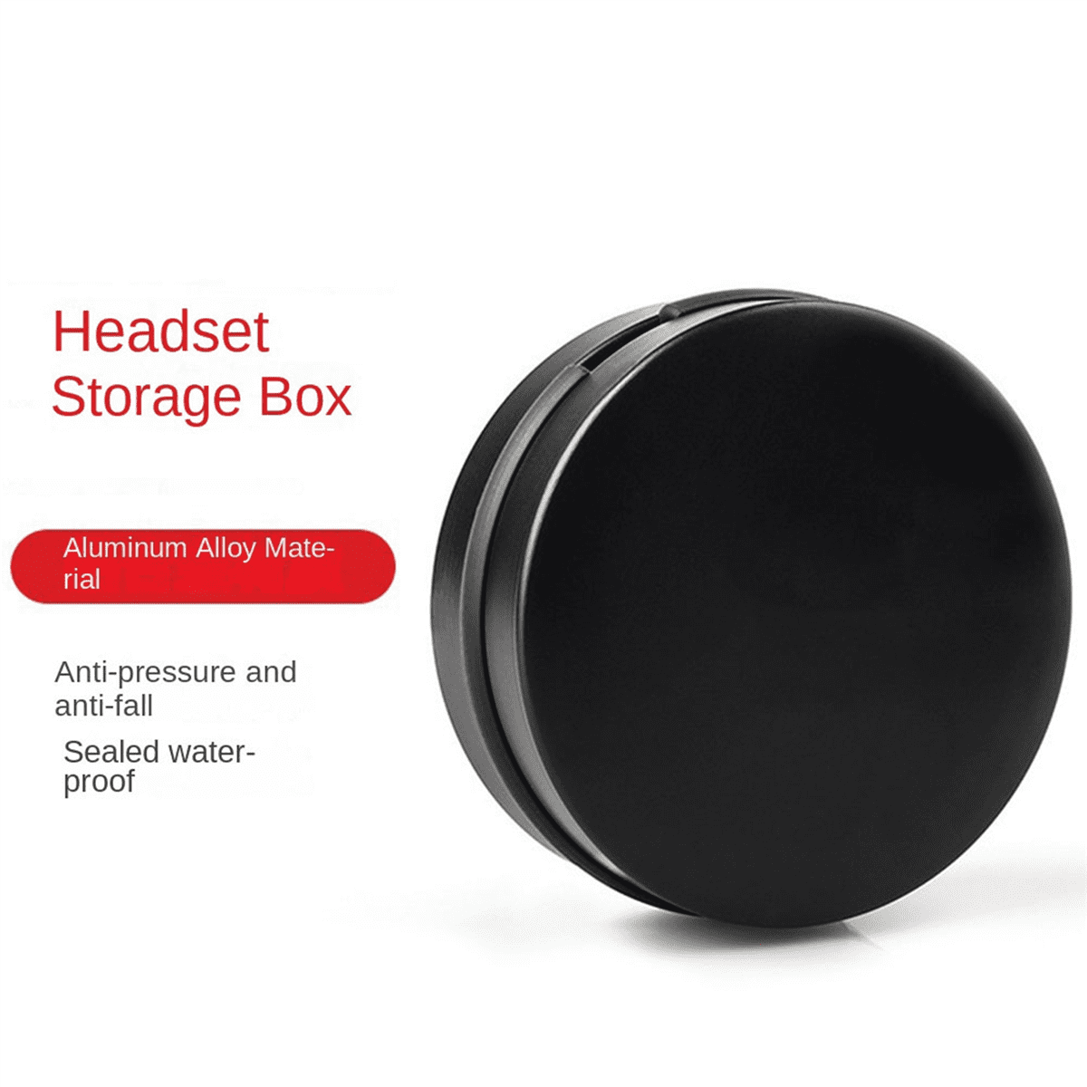 2X Metal Earphone Box Mini Portable Drop-Proof Waterproof and Pressure- Aluminum Alloy Headphone Storage Box
